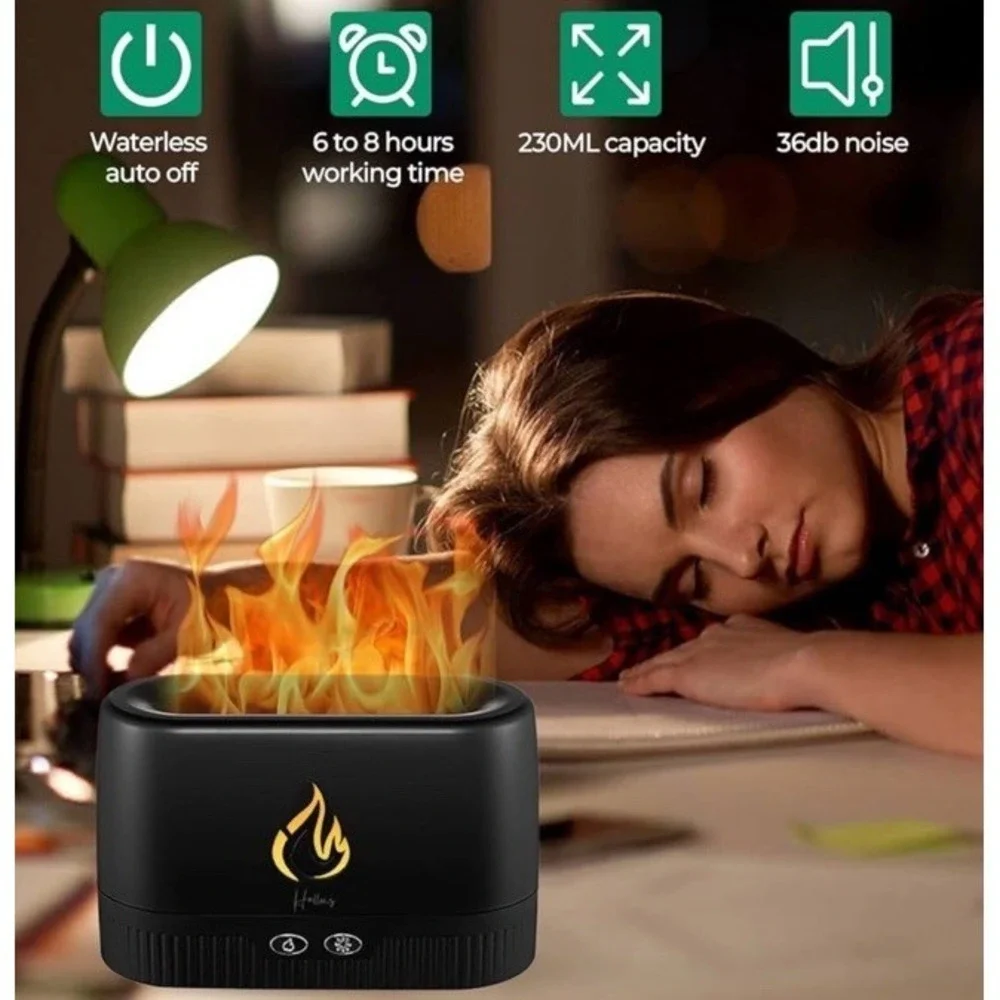 HOMDIS FD100 Flame Diffuser Quiet Oil Diffuser, Portable Essential Oil Diffusers